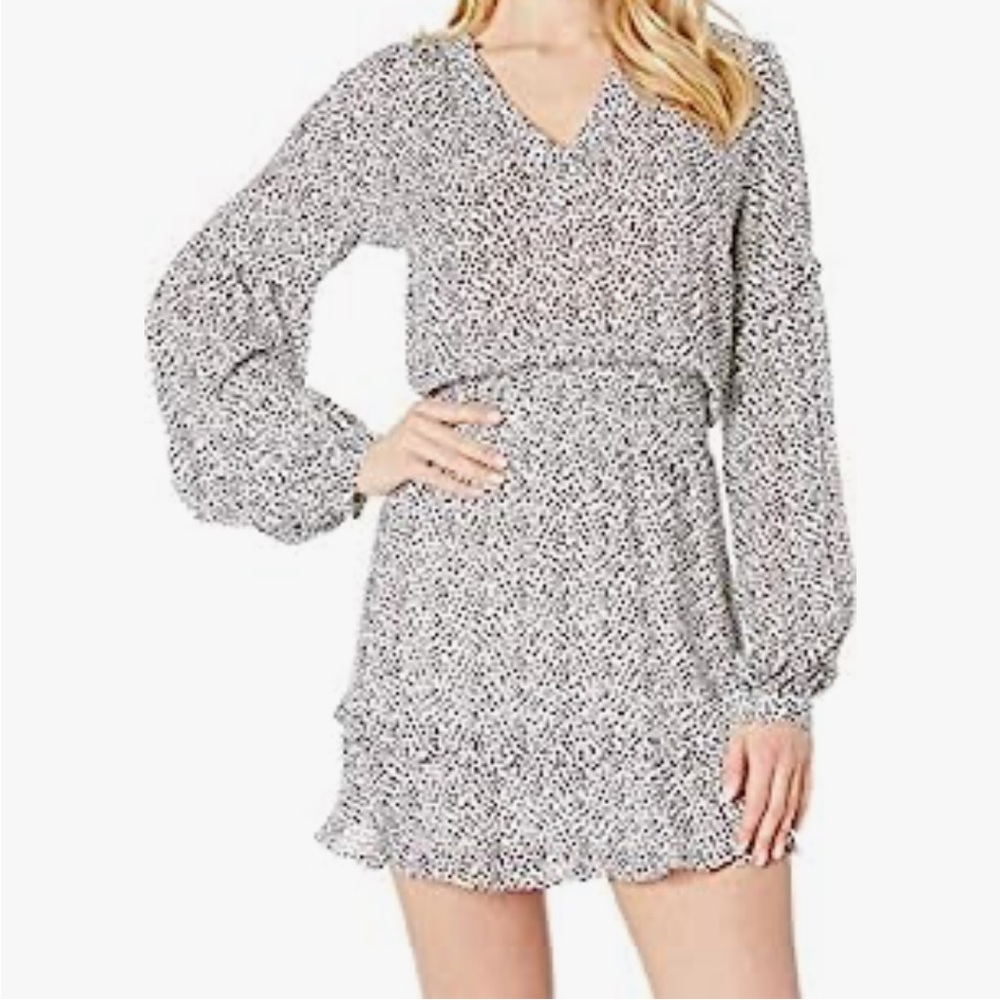 Parker Women's Tyler Long Sleeve Smocked Waist Mini Dress Sz Small